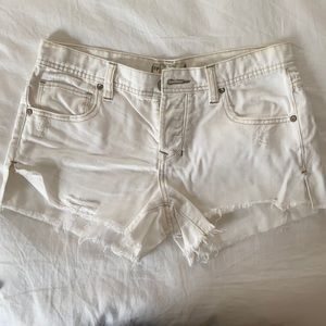 Free people white denim shorts